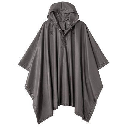 Raines Adult Rain Poncho featuring Pullover Design and Side Snaps