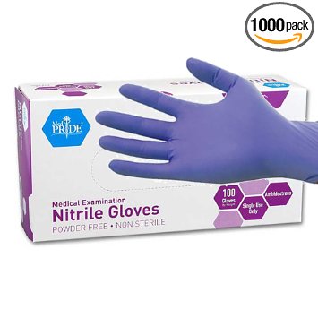 MedPride Powder-Free Nitrile Exam Gloves, X-Large, Case/1000 (10 Boxes of 100)