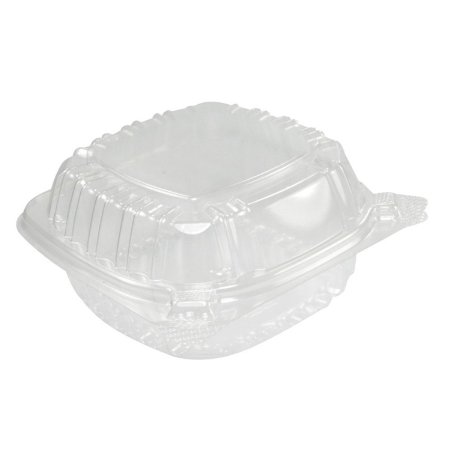 Dart Solo Small Clear Plastic Hinged Food Container for Sandwich Salad Party Favor Cake Piece, 100 Piece