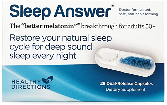 Dr. Wurtman’s Sleep Answer Delivers Time-Released, Low-Dose Melatonin That Helps You Fall Asleep, Stay Asleep, and Wake Up Refreshed (28 Dual-Dose Capsules)