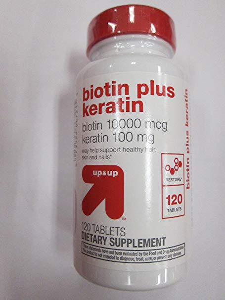 up & up Biotin Plus Keratin Hair Skin Nails, 120 Tablets