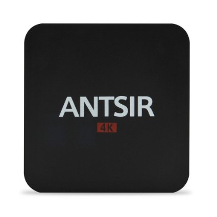 ANTSIR 4K Android Media Box Amlogic S905 Chipset Kodi 16.0 Full Loaded Android 5.1 Lollipop OS TV Box Quad Core 1G/8G Streaming Media Players with WiFi HDMI DLNA