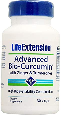 Life Extension Advanced Bio-Curcumin with Ginger & Turmerones, 30 softgels