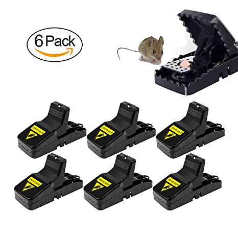 LOWELLTEK Mouse trap,Rat Traps Snap Humane Power Rodent quick kill（6 Pack）