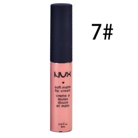CHIC*MALL New Long Lasting Nux Soft Matte Lip Gloss Lip Cream Lipstick Lip Pen Beauty Makeup (7# )