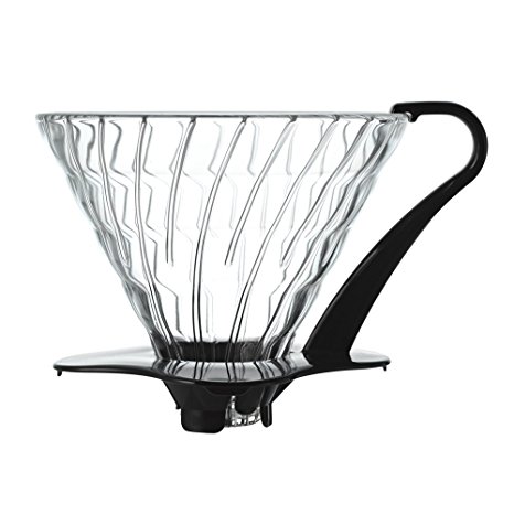 Hario V60 Glass Coffee Dripper (Size 03, Black)