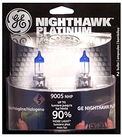 GE 9005NHP/BP2 Nighthawk PLATINUM Headlight Bulbs (High Beam), Pack of 2