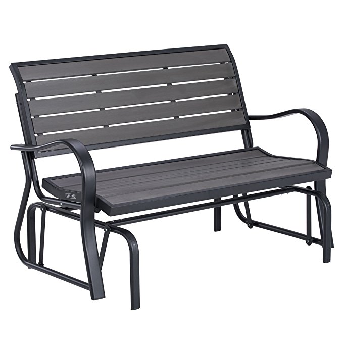 Lifetime 60276 Glider Bench, 4', Harbor Gray