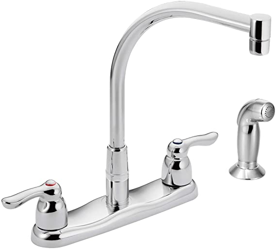 Moen 8792 Commercial Two-Handle M-Bition Kitchen Faucet with Side Spray, Chrome