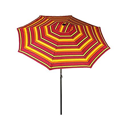 Bliss Hammocks Sun Stripe Umbrella with Tilt, 9'