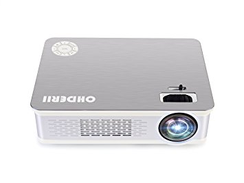 Ohderii Z720 3300 Lumens Led Home Projector Support 1080P Multimedia Home Theater Christmas Projector (Silver)
