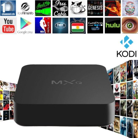 Zenoplige MXQ Amlogic S805 Quad Core Android TV Box KODI Pre-installed Fully Loaded Add-ons Wifi Lan Miracast Airplay HDMI 1G RAM 8G ROM Online Update