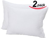Super Plush Gel-Fiber Filled Pillows - 100 Cotton 2-Pack T-240 Mercerized Shell Hypoallergenic and Dust Mite Resistant 3D Hollow Siliconized Material Retain Shape Unique Design Resists Flattening and Fiber Shifting StandardQueen By Utopia Bedding