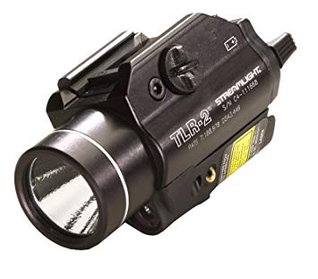 Streamlight 69120 TLR-2 C4 LED Rail Mounted Weapon Flashlight with Laser Sight, Black - 300 Lumens