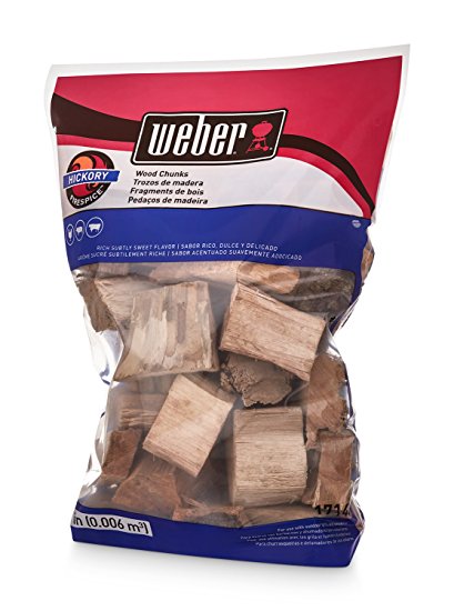 Weber-Stephen Products 17148 Hickory Wood Chunks, 350 cu. in. (0.006 cubic meter)