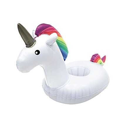 FLOATY Inflatable Unicorn Cup Holder Always Drink in Magical Style