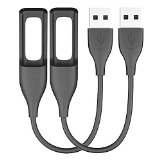 T3chtonic 2x Fitbit Flex Charger Cable Cord in Black - Replacement Fitbit Charging Cord 65in Long Usb