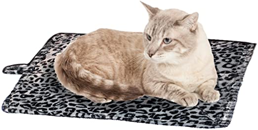 Cat Bed - Purrfect Thermal Cat Mat Leapord Prints (Gray Leopard)