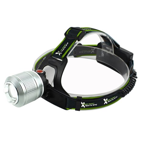 Xtreme Bright® Sport Headlamp LED Camping Headlamp Features 3 Modes: 100% Brightness, 50% Brightness & Blue Light (Cuts Through Fog & Glare) - Rotates 90 Degrees - 100% Lifetime Warranty