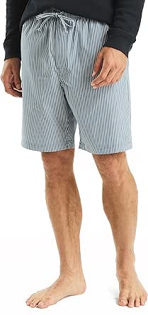 Nautica Men's Sustainably Crafted Striped Poplin Sleep Short