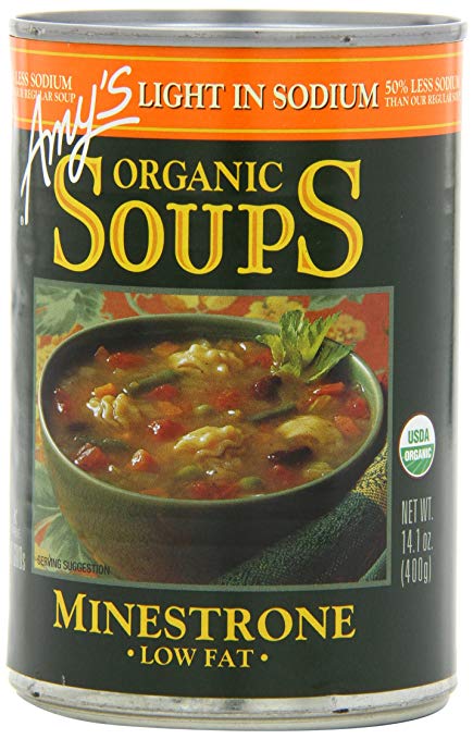 Amy's Organic Soups, Light in Sodium Minestrone, 14.1 Ounce (Pack of 12)