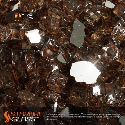 Starfire Glass 20-Pound Fire Glass 12-Inch Rich Copper Reflective