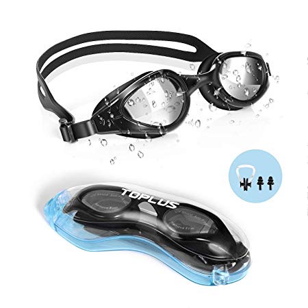 TOPLUS Swim Goggles, Swimming Goggles Swim Goggles for Men Adult Women YouthSwim Glasses No Leaking Anti Fog UV Protection