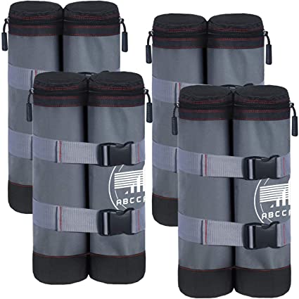 ABCCANOPY Canopy Weight Bags for Pop up Canopy Instant Canopies Shelter, Sand Bags (Gray/Black)