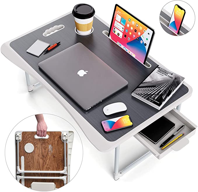 Lap Desk, Foldable Desk Bed Tray, Standing desk, Laptop Desk, TV Tray Tables For Eating, Bed Table, Bed Desk, Breakfast Tray, Laptop Stand For Bed and Couch, Portable Desk For Dinner, Reading, Writing