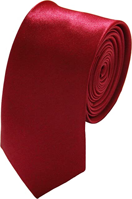 Soophen Mens Solid Color 2" Skinny Tie