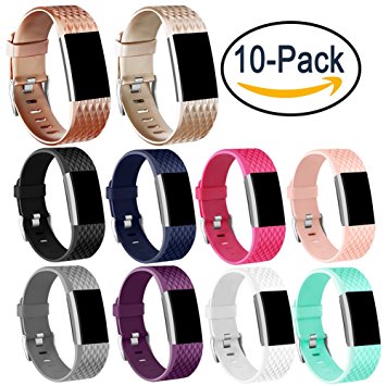 Vancle Bands for Fitbit Charge 2, Soft Comfortable Charge 2 Replacement Band for Fitbit Charge 2 Sport Accessory Fitness Wristband Small Large