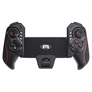High-tech STM01 Game Controller Unique Design Bluetooth Controller PC Gamepad for iPhone/iPod/iPad/Android Phone/Tablet PC-Black Red