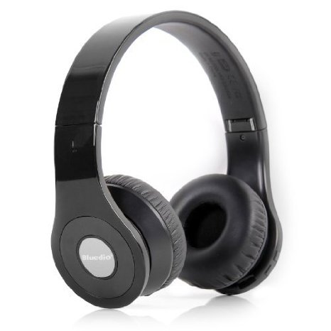 Bluedio B Wireless and Bluetooth Stereo Headphones with FM Radio/ SD Card slot (Black)