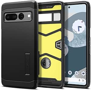 SPIGEN Tough Armor Case Designed for Google Pixel 7 Pro (2022) Heavy Duty Hard Cover - Black