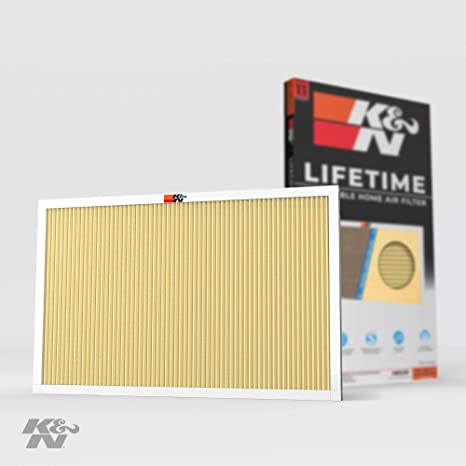 K&N 16x24x1 HVAC Furnace Air Filter Lasts a Lifetime, Washable, Merv 11, Removes Allergies, Pollen, Smoke, Dust, Pet Dander, Mold, Smog, and More, Breathe Cleanly at Home or in the Office, 16x24x1