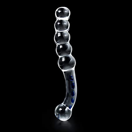 T-explorer Crystal Glass Dildo Penis Anal Beads Butt Plug Masturbation Personal Massager G-Spot Stimulation Adult Sex Toy for Women
