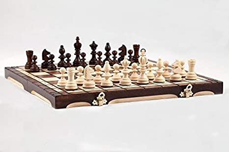 Prime Chess Olympic Wooden Chess Set 35cm Classic Hand Crafted Game