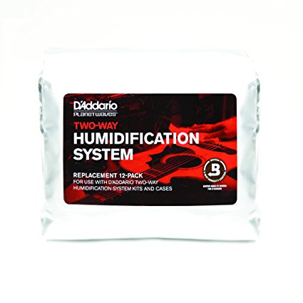 D'Addario Two Way Humidification System Replacement Packets, 12-pack
