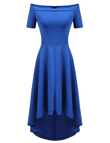 Beyove Women's High Low Sleeveless Dress Crew Neck Casual A Line Swing Midi Dress