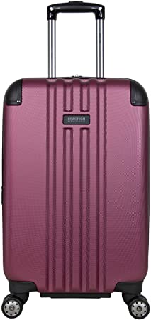 Kenneth Cole Reaction Reverb 20" Lightweight Hardside Expandable 8-Wheel Spinner Carry-On Suitcase, Raspberry, inch
