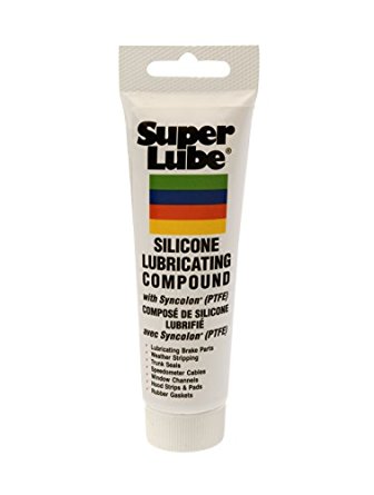 Super Lube 92003 Silicone Lubricating Grease with PTFE, 3 oz Tube, Translucent White