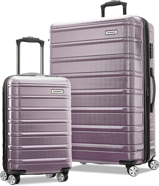 Samsonite Omni 2 Hardside Expandable Luggage with Spinner Wheels, ICY Lilac, 2-Piece Set (20/28)