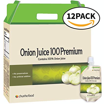 Chunho Food Onion Juice 100 Premium, Contains 100% Onion. Helps Reinforce Stamina, Avoid Aging Skin, and Maintain Healthy Liver. No Preservatives and Artificial Additives. [12 Pack]