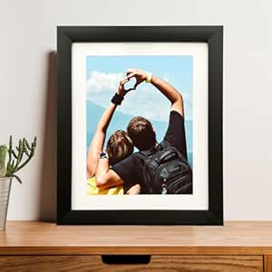 SNAP ART Customized Table Photo Frame With Photo Upload, Birthday, Anniversary Gift for Husband, Couple, Brother, Sister, Parrents (8x10 Inch, Black)