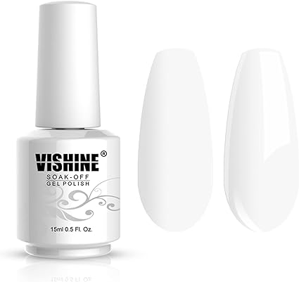 Vishine Gelpolish Professional Manicure Salon UV LED Soak Off Gel Nail Polish Varnish Color French White #1323