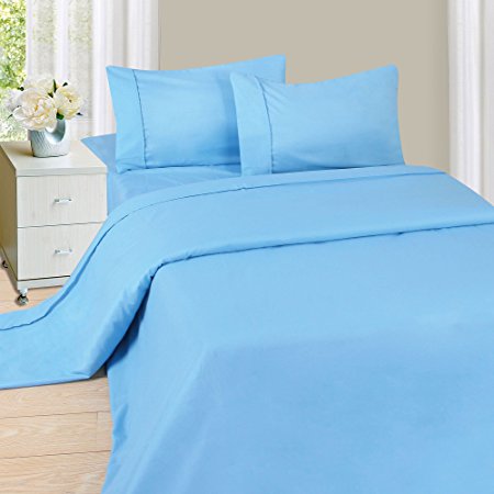 Lavish Home 1200 4-Piece Sheet Set, Full, Blue