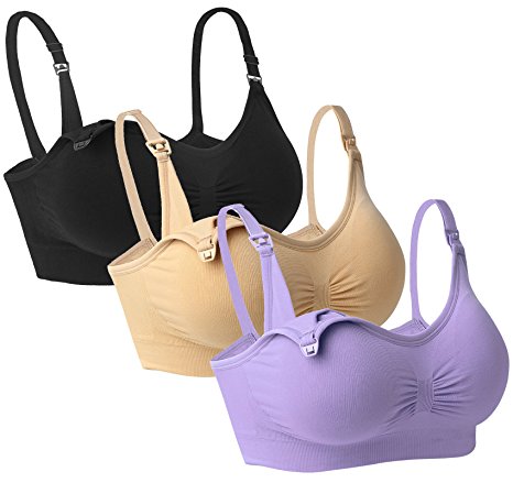 iLoveSIA 3PACK Womens Seamless Nursing Bra Bralette