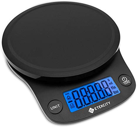 Etekcity Food Scale 0.1 Gram, Kitchen Digital Weight for Cooking and Baking, Backlit Display, Large, Black