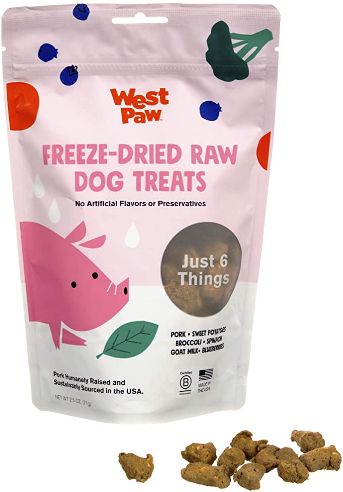 West Paw Freeze-Dried Raw All Natural Dog Treats, Humanely Raised and Sustainably Sourced, Made in USA