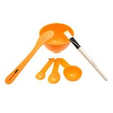 Orange 6 in 1 Beauty Accessory Measuring Spoon Mask Stick Bowl Brush